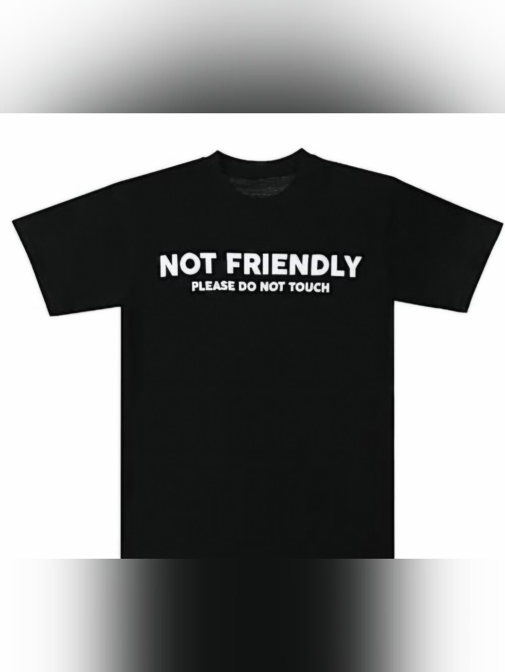 Black Graphic Tee - "Not Friendly"